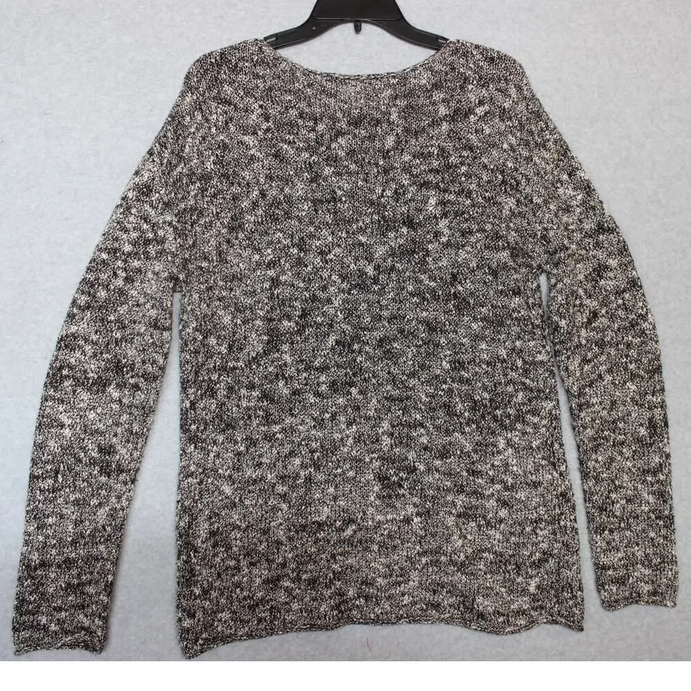 J. Crew Heathered Black Crew Neck Sweater Womens Size‎ XL